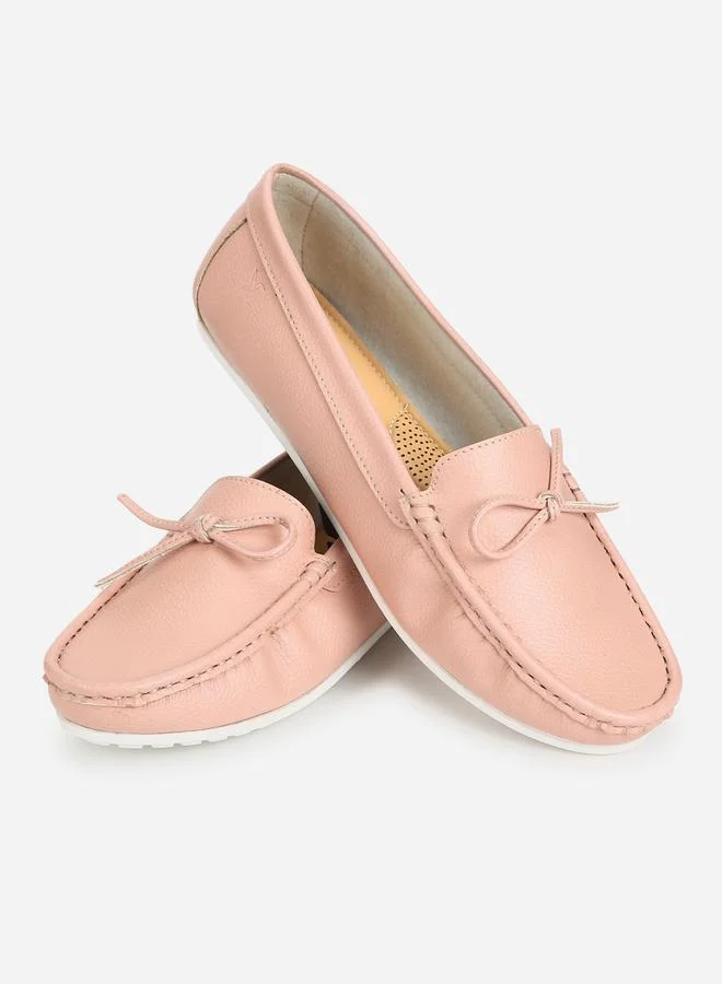 YOHO Pink Bliss Bow Detail Cushioned Loafers